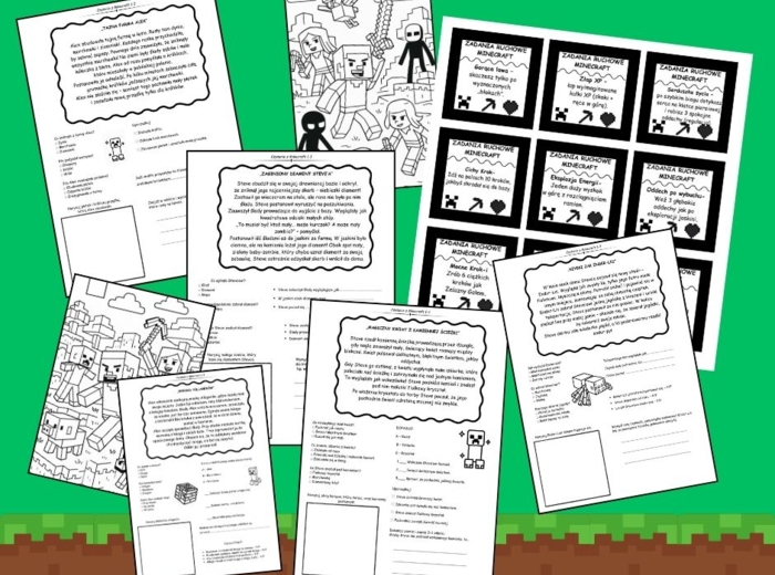 🟩Przygody Blokowego Świata – 40 Czytanek + 36 Kart Ruchowych+GRATIS!🟩