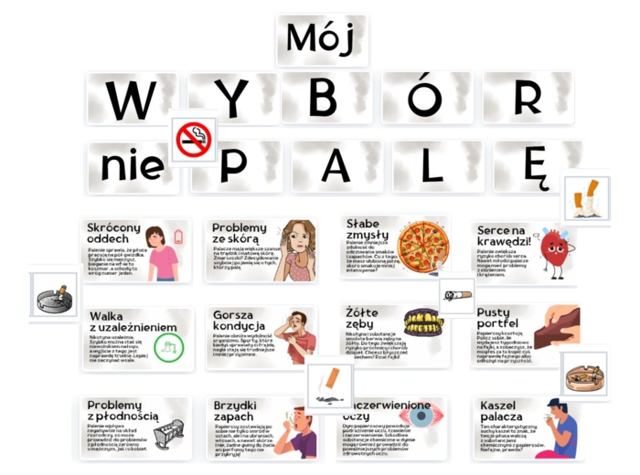 Mój wybór, nie palę! - gazetka szkolna + PREZENTACJA na godzinę wychowawczą