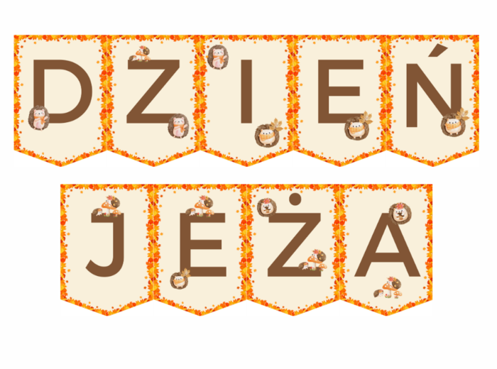 Darmowa girlanda - dzień jeża