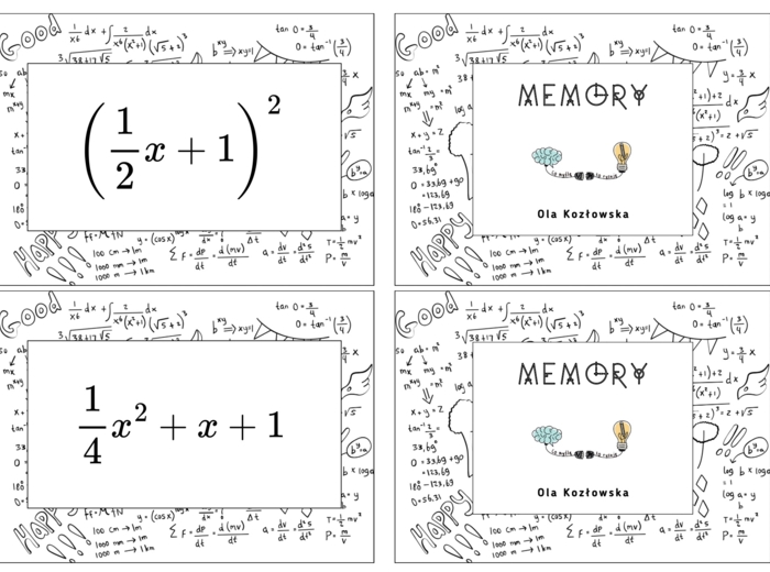 Memory wzory skróconego mnożenia