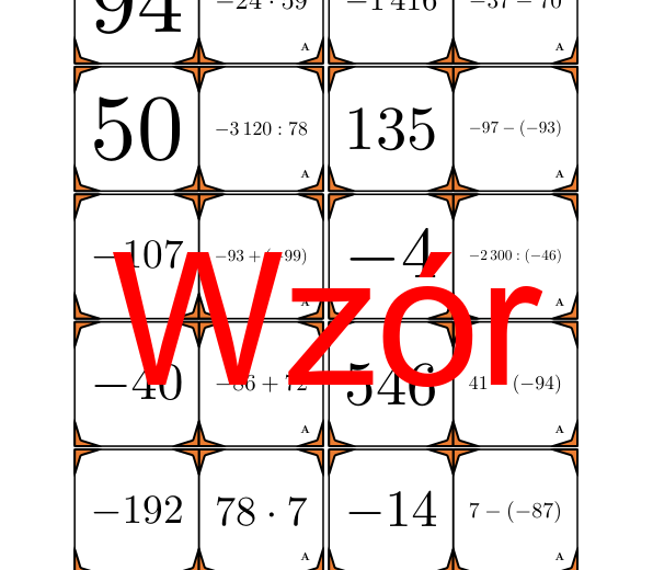 Domino - Arytmetyka liczb całkowitych | matematyka