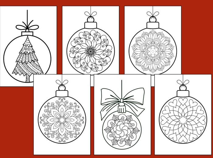 BOŻE NARODZENIE - MANDALA – zima – kolorowanka – biblioteka – świetlica – gazetka – mandale – 20 szt. - wersja 2