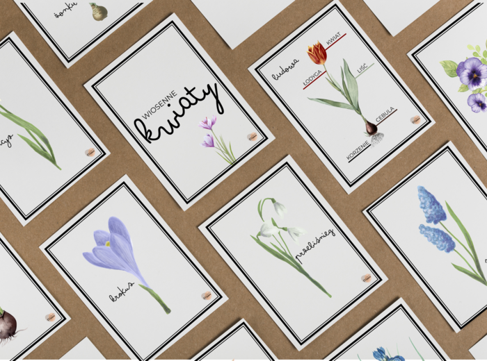 Wiosenne kwiaty - plakaty/wklejki