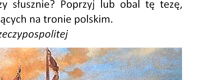 Ćwiczenia argumentacyjne - pierwsza wolna elekcja
