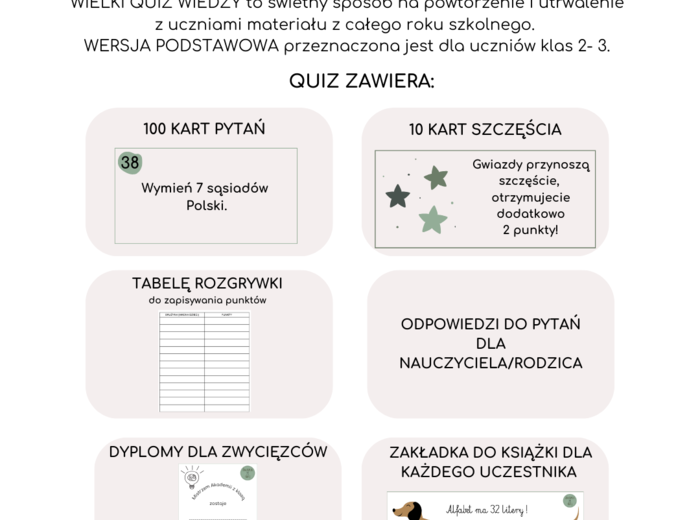 WIELKI QUIZ WIEDZY - wersja rozszerzona