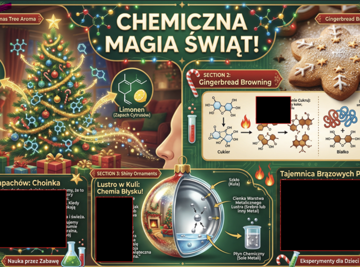 Plakat Świąteczny - Chemiczna Magia Świąt