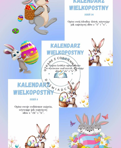 ,,Kalendarz wielkopostny" z zadaniami redakcyjno- ortograficznymi