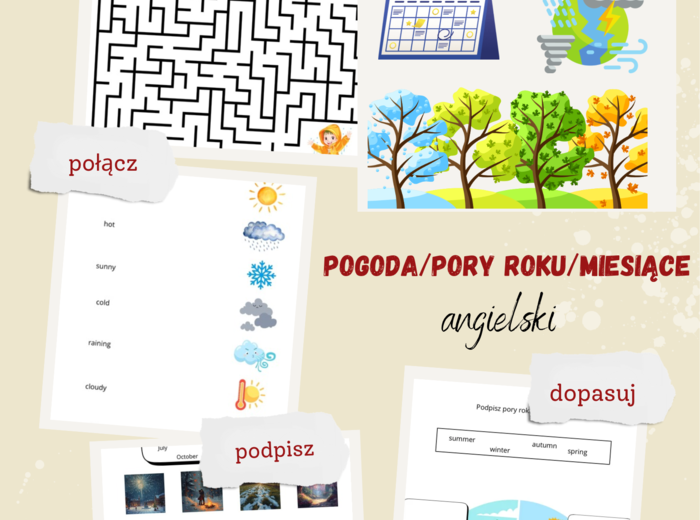 ANGIELSKI- pory roku/pogoda/miesiące