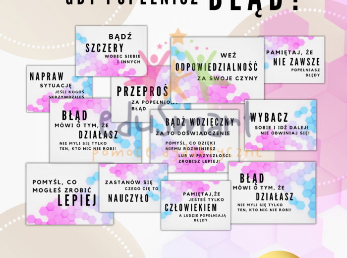 Gazetka szkolna - CO ZROBIĆ GDY POPEŁNISZ BŁĄD?