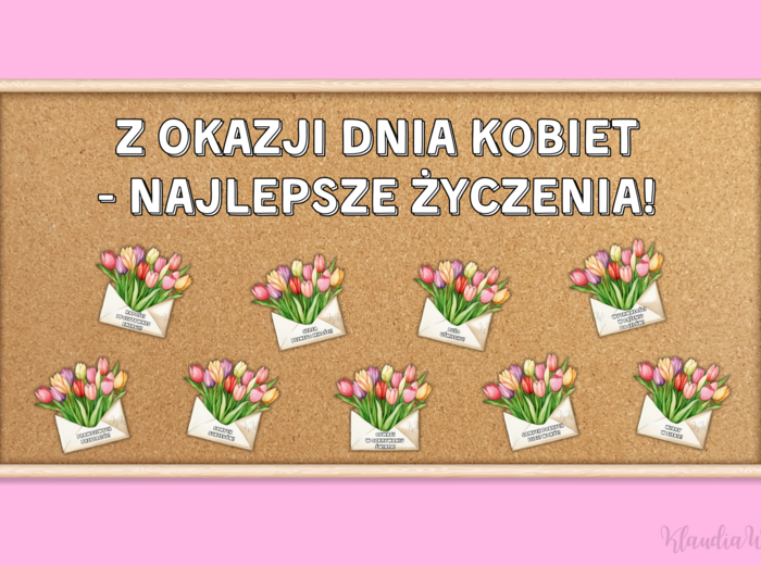 Gazetka z życzeniami na Dzień Kobiet
