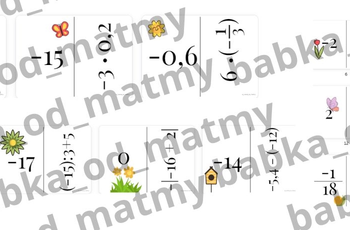DOMINO matematyczne - liczby wymierne