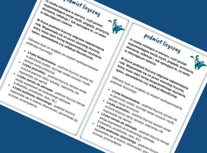 PODMIOT LIRYCZNY - liryka - wklejka