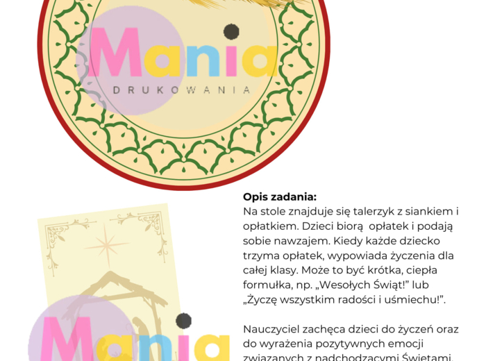 Kalendarz Adwentowy dla grupy przedszkolnej