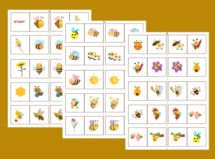 DZIEŃ PSZCZÓŁ – domino obrazkowe - Dzień Pszczoły