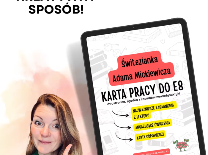 Świtezianka Adama Mickiewicza – Karta pracy do egzaminu ósmoklasisty