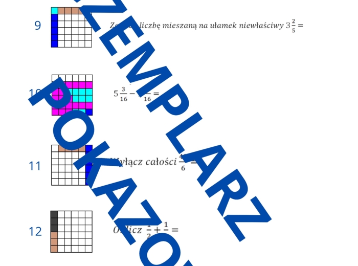 UŁAMKI ZWYKŁE-KODOWANIE