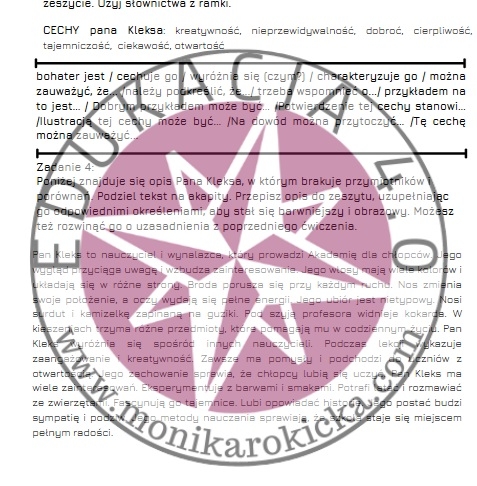 Opis Pana Kleksa_ćwiczenia redakcyjne