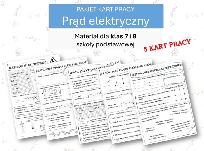 Fizyka 7 i 8. PAKIET KART PRACY. Prąd elektryczny.