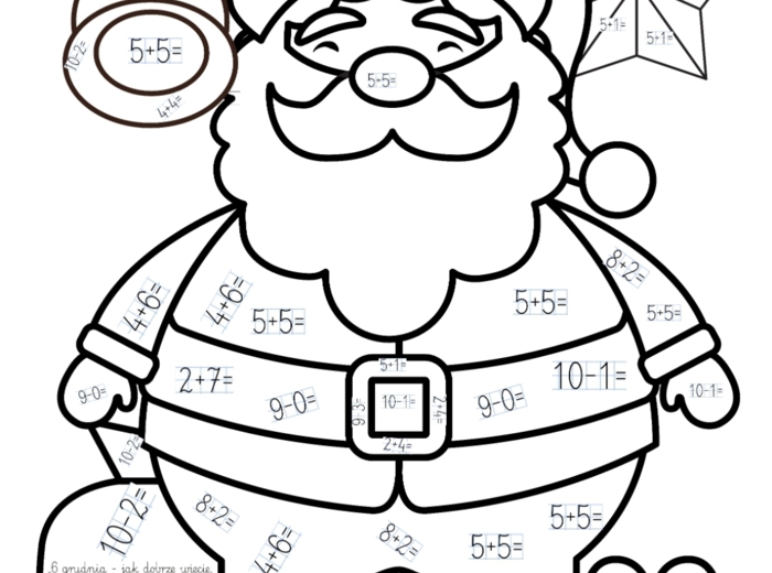 mikołajki - dodawanie i odejmowanie do 10