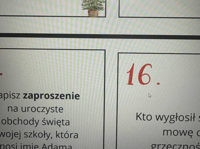E8- kalendarz adwentowy