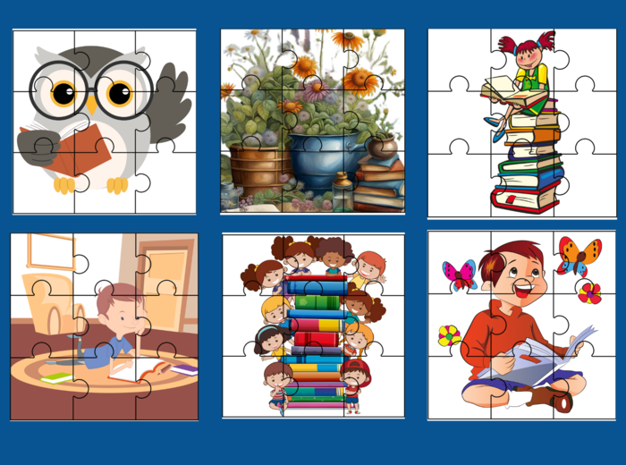 DZIEŃ KSIĄŻKI - PUZZLE – 18 obrazków
