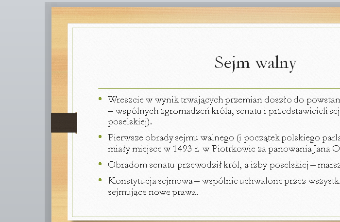 W Rzeczypospolitej szlacheckiej - prezentacja