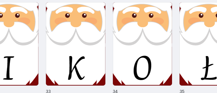 Napisy Witaj Święty Mikołaju ; Mikołajki