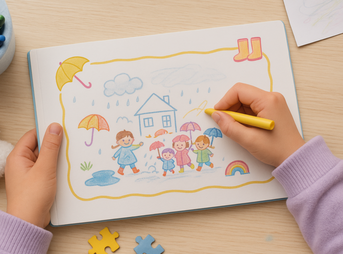 Deszczowy dzień w przedszkolu