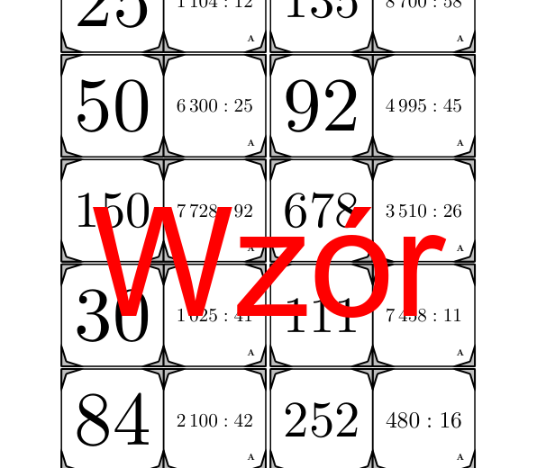 Domino - Dzielenie przez dwucyfrową liczbę | matematyka