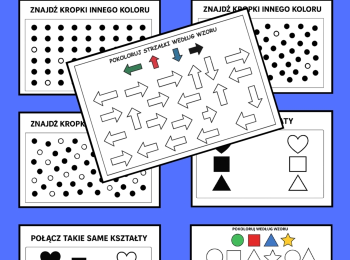 🖤10 KART PRACY DLA UCZNIA SŁABOWIDZĄCEGO 🖤