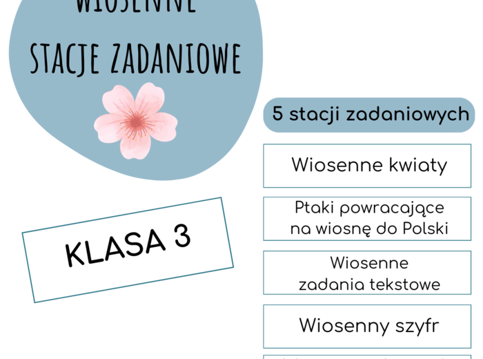 WIOSENNE STACJE ZADANIOWE dla 3 klasy