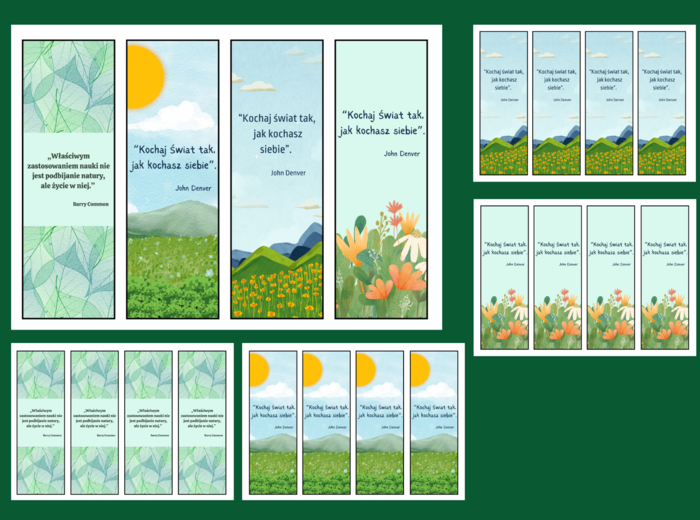 DZIEŃ ZIEMI – zakładki do książek – zakładka – biblioteka – wersja 6