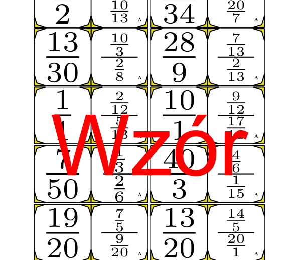 Domino - Ułamki złożone | matematyka