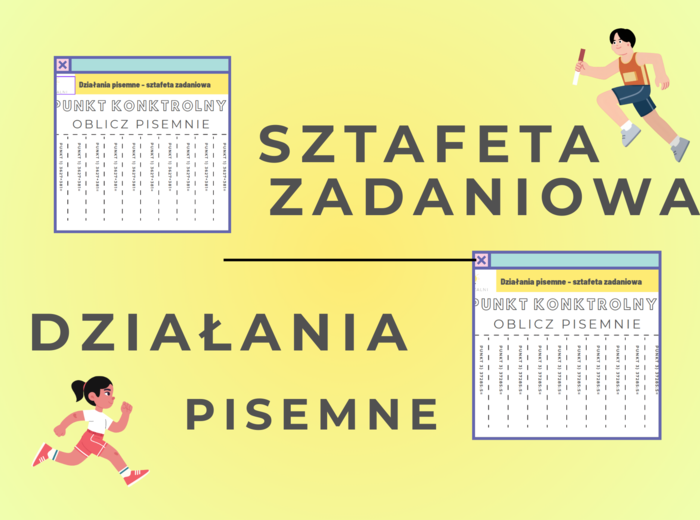 Sztafeta zadaniowa - działania pisemne