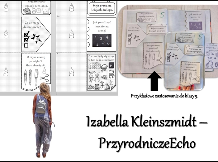 Przedmiotowe zasady oceniania (PZO) z biologii (klasa 6). Interaktywna notatka do wycinania, zginania i wypełniania przez ucznia.