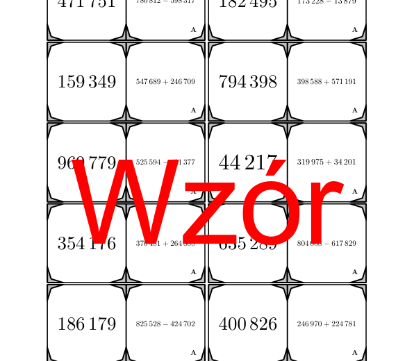 Domino - Dodawanie i odejmowanie do miliona | matematyka