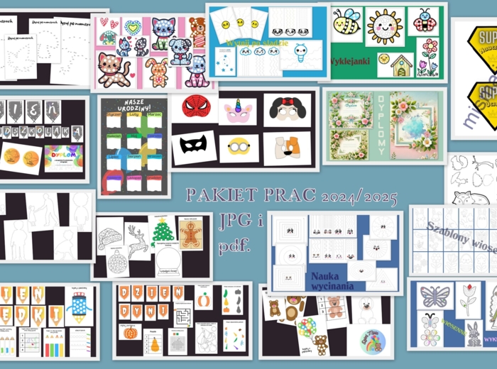 WIELKI PAKIET EDUKACYJNY DO PRZEDSZKOLA – NA CAŁY ROK!