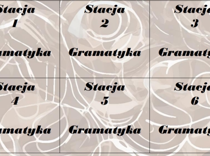 Stacje zadaniowe części mowy