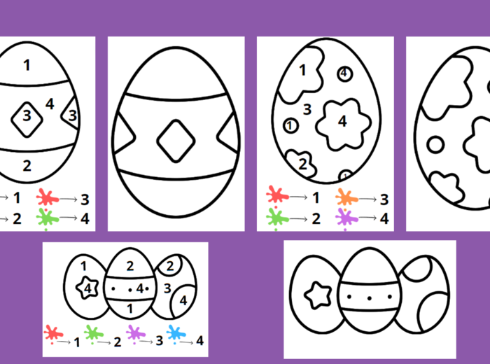Pisanki - kolorowanka wielkanocna