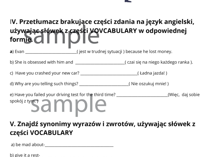 Słownictwo angielskie z seriali w ćwiczeniach - poziom B1