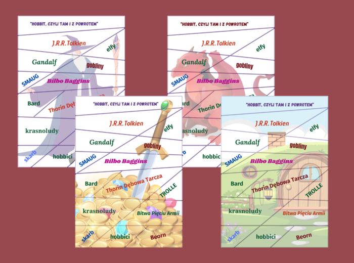 "HOBBIT, CZYLI TAM I Z POWROTEM" – puzzle – 4 wersje