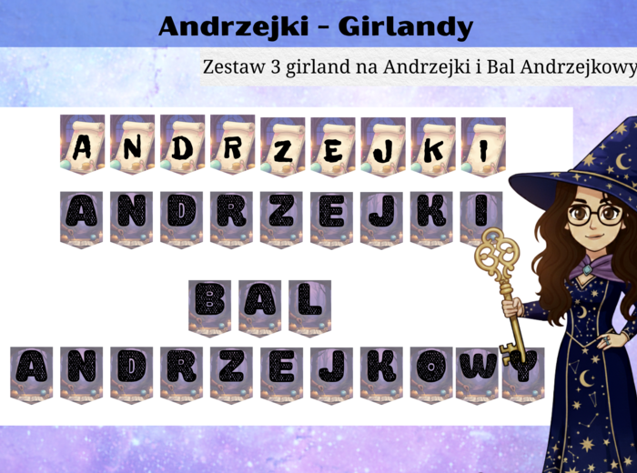 Girlandy "Andrzejki" i "Bal Andrzejkowy"