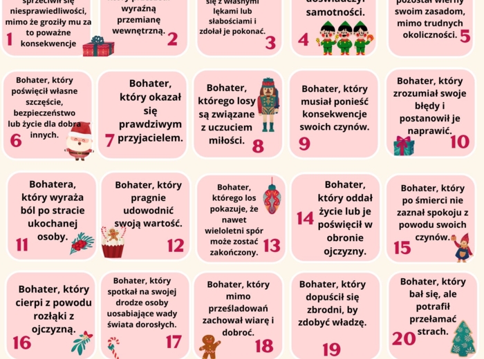 Kalendarz adwentowy dla ósmoklasistów