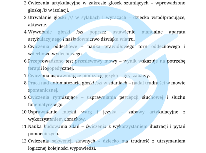 Logopeda w przedszkolu – przykładowe wpisy do dziennika