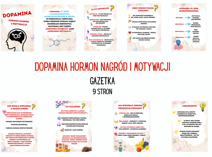 DOPAMINA - Hormon nagród i motywacji GAZETKA