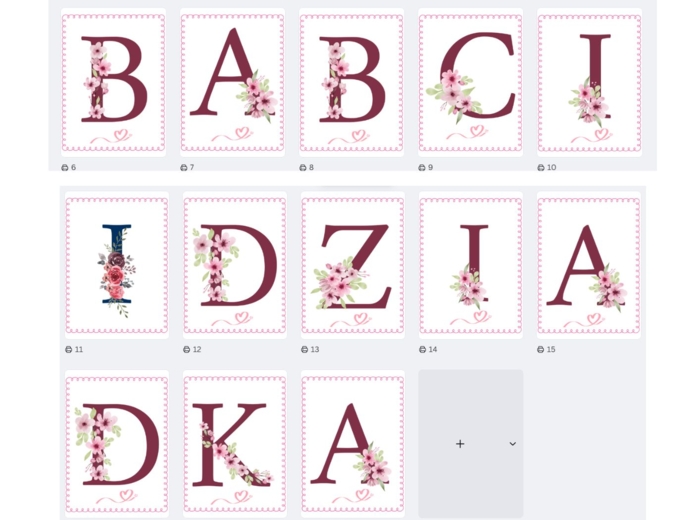 Dzień Babci i Dziadka Napis / girlanda