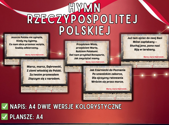 HYMN POLSKI - PLANSZE