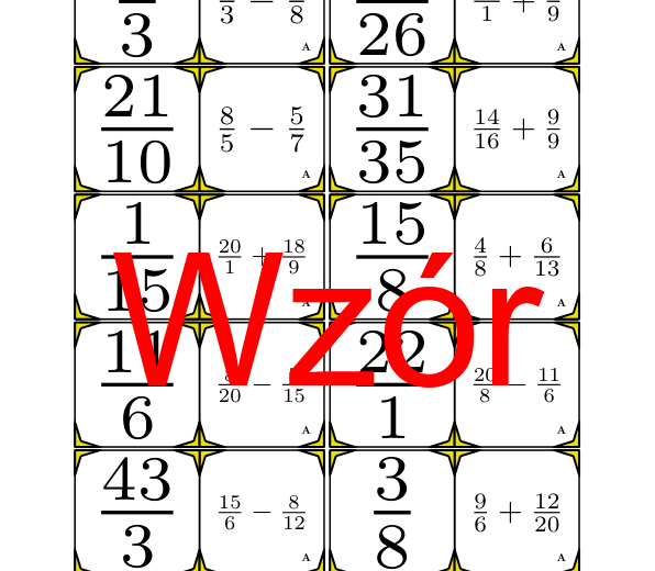 Domino - Dodawanie i odejmowanie ułamków | matematyka