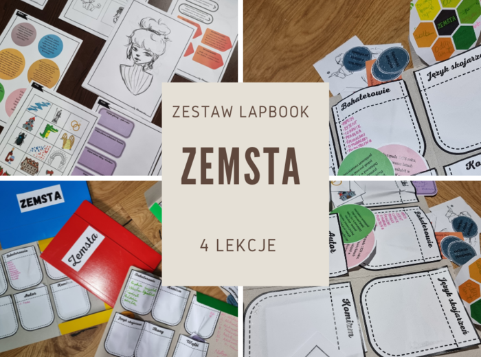 Kompletny lapbook do "Zemsty" A. Fredry