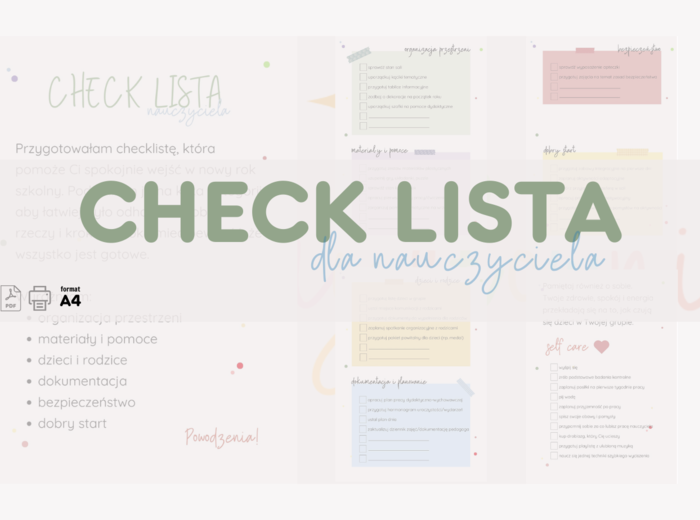 CHECK LISTA DLA NAUCZYCIELA